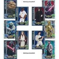 Topps FAMOV4 - Spar 2 - 10 cartes différentes de film miroir/éclat - Star Wars Force Attax - Movie Cards Serie 4