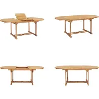 vidaXL Table de jardin extensible 150 200 x 100 x 75 cm bois massif teck - Table de jardin - Tables de jardin - Table d'extérieur