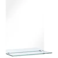 Syfax Miroir mural avec étagère 50x70 cm Verre trempé