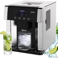 Syntrox Germany Machine à glaçons en acier inoxydable, eau glacée, Bolavi | Neuf