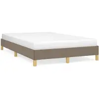 Syfax Cadre de lit sans matelas taupe 120x200 cm tissu