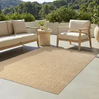 Tapiso Tapis Tapis YUCANA Outdoor Beige Balcon Résistant aux UV 200 x 290 cm