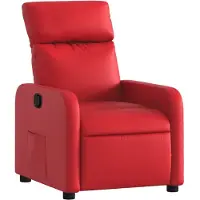 vidaXL Fauteuil relax rouge similicuir