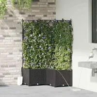 Prolenta Maison Exclusive - Lot de 3 jardinières d'extérieur, noir, 80 x 80 x 142 cm, PP