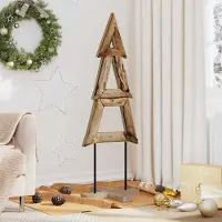 Prolenta Maison Exclusive - Sapin de Noël marron, 120 cm, en bois massif, teck