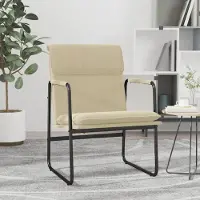 The Living Store Chaise longue Crème 55x64x80 cm Tissu