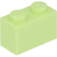 LEGO 100 pièces 3004 Brick 1x2 Part Basic Bricks 100 Jaune-vert