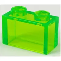 LEGO brique 1x2 3065 - 50 pièces transparent vert clair