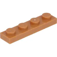 LEGO 1x4 plaque 3710 - 250 pièces Nougat moyen