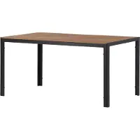 Furnlux Classic FURNLUX Outdoor Table à manger Break Marron Et Noir 90cm / Couleur principale : Marron / Dimensions : 90 x 150 x 75 cm