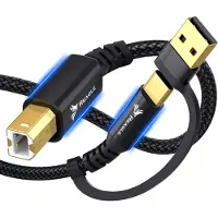 Reagle CÂBLE USB POUR IMPRIMANTE/SCANNER 2M, 2-en-1, connecteur USB-A vers USB-B, compatible avec HP, Brother, Epson, et également avec connecteur USB-C