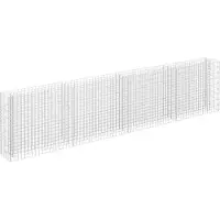 Syfax Lit surélevé à gabion Acier galvanisé 360x30x90 cm