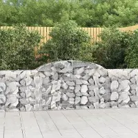 Prolenta Maison Exclusive - Paniers à gabions arqués 9 pcs 300x30x80/100 cm fer galvanisé