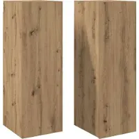 Syfax Meubles TV 2 pcs chêne artisanal 30,5x30x90cm bois d'ingénierie