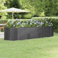 Prolenta Maison Exclusive - Lit surélevé de jardin Acier galvanisé Anthracite