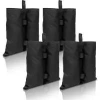 HENGDA 4X Pavillon Sacs de sable Pied de support Poids Set noir Pour tente Pavillon pliant Support Fête Robuste Sac de sable imperméable Pieds lestés pour usage extérieur