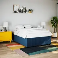 Prolenta Maison Exclusive - Sommier sans matelas Bleu 140x190 cm Tissu