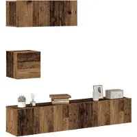 Prolenta Maison Exclusive - Ensemble de meuble TV mural 4 pcs vieux bois bois d'ingénierie