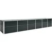 Prolenta Maison Exclusive - Potager surélevé en acier galvanisé 480 x 80 x 77 cm anthracite