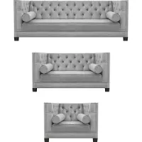 AEA Luxus Wohnzimmer Moderne Sofagarnitur Set 2x Sofas Sessel Garnituren