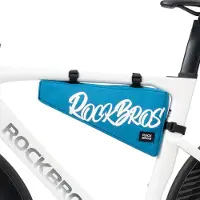 RockBros Sacoche de cadre de vélo Sacoche de tube supérieur pour vélo de course Sacoche triangulaire 1,9L bleu