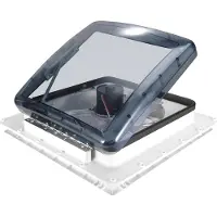 StarTech.com Ventilateur de toit pour camping-car - 40 x 40 cm - 100–240 V - Télécommande - 3 vitesses - Capteur de pluie - Bleu