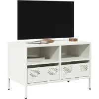 Prolenta Maison Exclusive - Meuble TV blanc 68x39x43,5 cm Acier laminé à froid