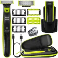Philips OneBlade Rasoir QP2724/10 + étui + 2 accessoires corps + support Oneblade