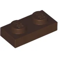 LEGO 50x 1x2 assiettes 3023 - Assiette Dunkelbraun - Marron foncé