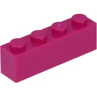LEGO 100 pièces 3010 Brick 1x4 Part Basic Bricks 100 Magenta