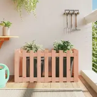 Prolenta Maison Exclusive - Jardinière surélevée avec clôture en lamelles, design 100x50x50 cm, en bois massif de douglas