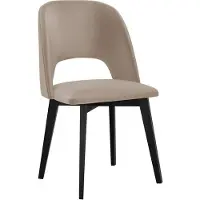 Mirjan 24 Chaise de salle à manger rembourrée AFTON 7 - noir / beige