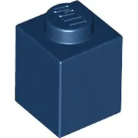 LEGO Brique 1x1 (3005), Bleu foncé (Dark Blue), 25x