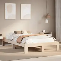 Prolenta Maison Exclusive - Cadre de lit sans matelas 120x190 cm bois de pin massif