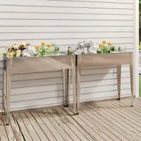 Prolenta Maison Exclusive - Jardinières 2 pcs Acier galvanisé