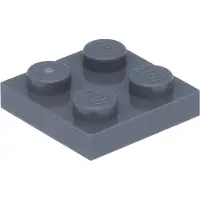 LEGO 2x2 plaques 3022 - 250 pièces gris bleuâtre foncé