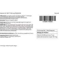 Sonstiges Vitamine K2- MK-7 100 mcg 30 capsules molles Swanson Health Products