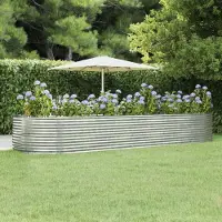 Prolenta Maison Exclusive - Lit surélevé de jardin Argenté Acier galvanisé