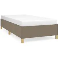 Syfax Cadre de lit sans matelas taupe 100x200 cm tissu