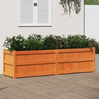 Prolenta Maison Exclusive - Bac à plantes brun cire 180x50x50 cm Bois massif Pin