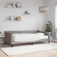 Prolenta Maison Exclusive - Lit de jour avec matelas taupe 100 x 200 cm en tissu