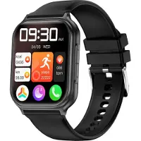 INF Montre Connectée Multifonctionnelle : Suivi Santé et Appels Bluetooth Le noir