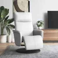 vidaXL Fauteuil relax style élégant avec pied blanc similicuir - Fauteuil TV & Relax Hommie1542017 1parcel