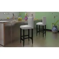 Prolenta Maison Exclusive - Lot de 6 tabourets de bar en similicuir blanc