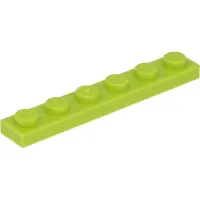 LEGO 1x6 planche 3666 - 100 pièces Lime