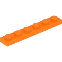 LEGO 1x6 planche 3666 - 250 pièces orange