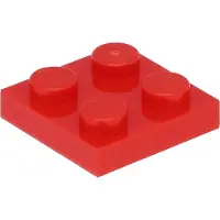 LEGO 2x2 plaques 3022 - 100 pièces rouge