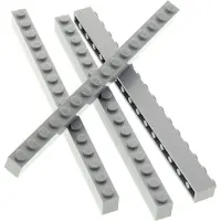 LEGO 4x Bau Bau Stein 1x1616x1 neu-hell grau Basic Star Wars 75159 4211366 2465