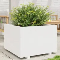 Prolenta Maison Exclusive - Bac à plantes blanc 70x70x49,5 cm Bois massif de pin