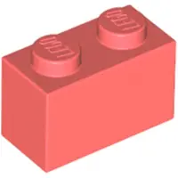 LEGO 100 pièces 3004 Brick 1x2 Part Basic Bricks 100 Coral